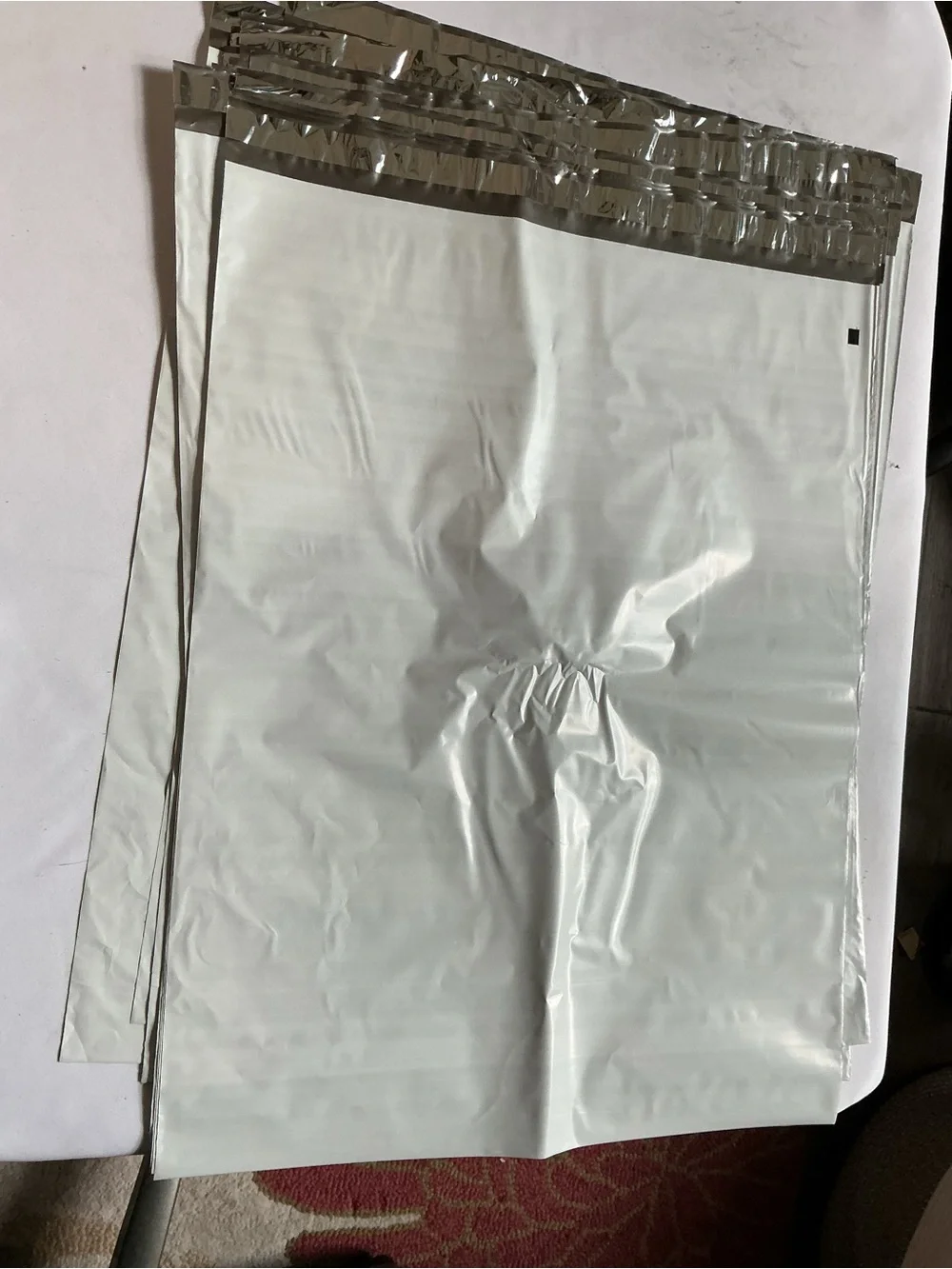 White Self-Seal Poly Mailers – 50 pcs. Durable Shipping mailers. 19”x 24”.